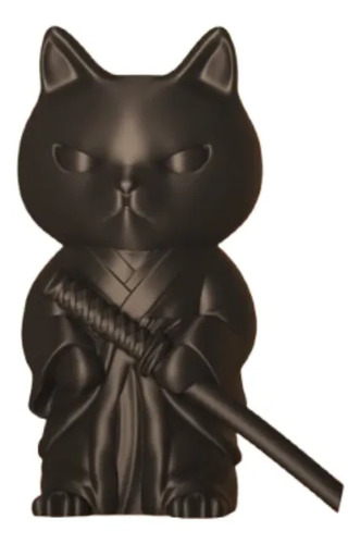 Escultura Gato Samurái