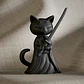 Escultura Gato Samurai Silencioso - Miniatura 2