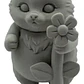 Escultura Decorativa- Gatito Flor - Miniatura 1