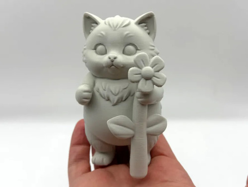 Escultura Decorativa- Gatito Flor - Foto 2