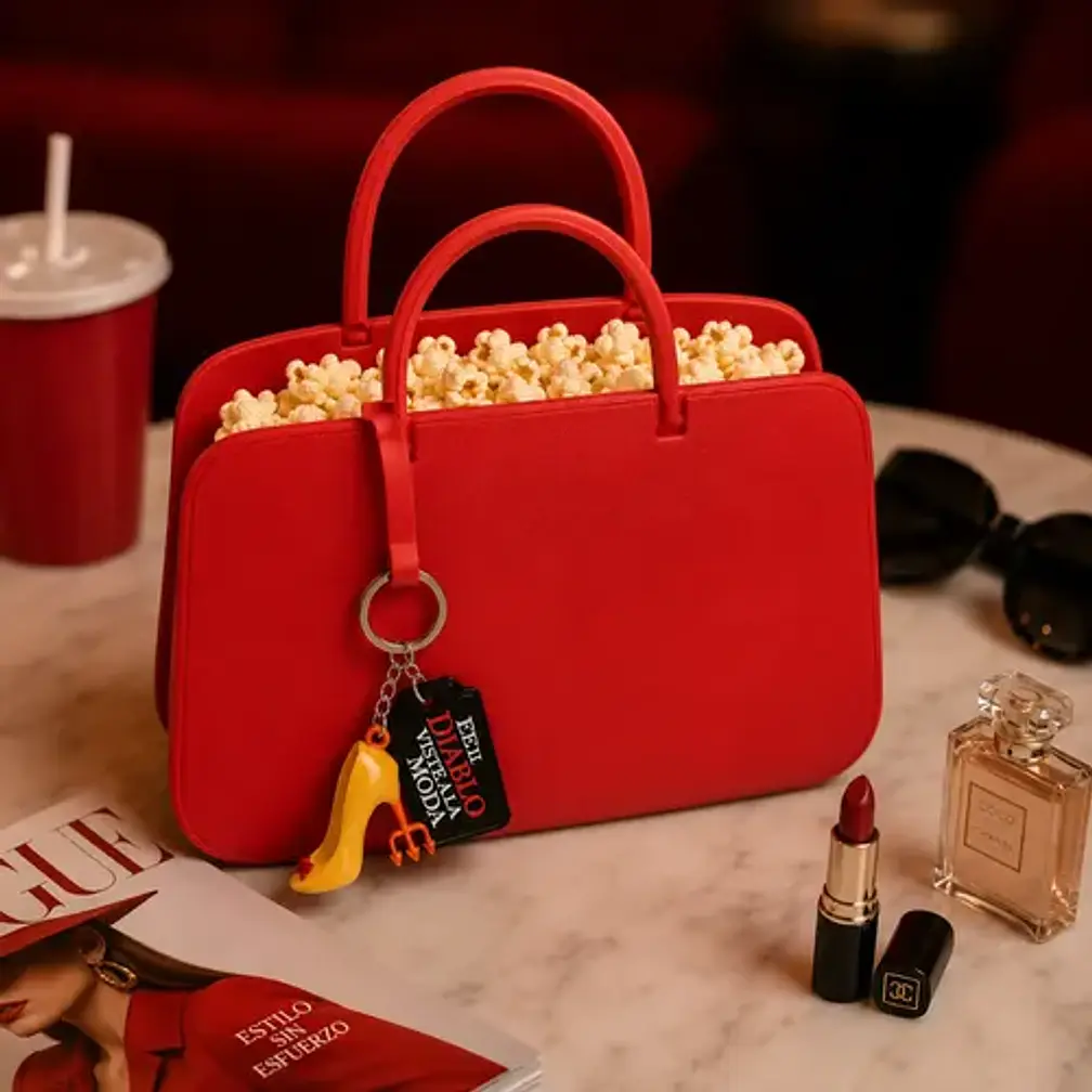 Cartera Y Palomera El Diablo Viste A La Moda 2 Con Llaveros 2