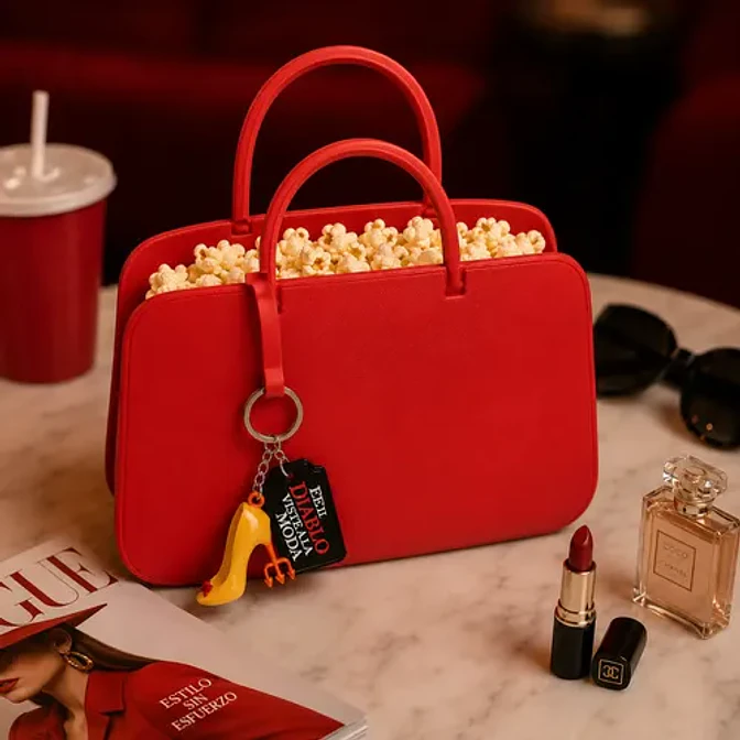 Cartera Y Palomera El Diablo Viste A La Moda 2 Con Llaveros 2