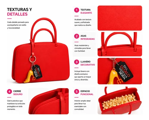 Cartera Y Palomera El Diablo Viste A La Moda 2 Con Llaveros - Foto 5