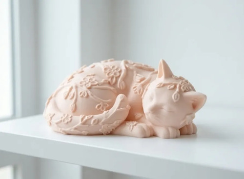 Escultura Decorativa- Gato Sakura - Foto 2