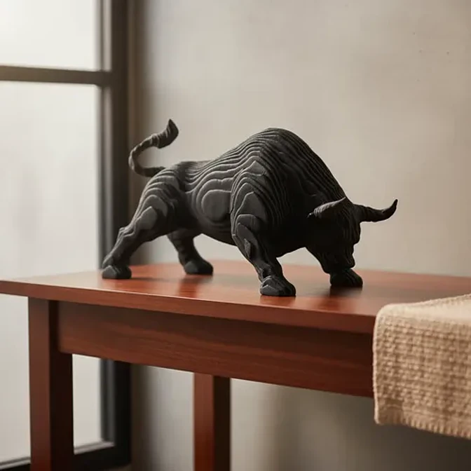 Figura Decorativa Toro Negro 1