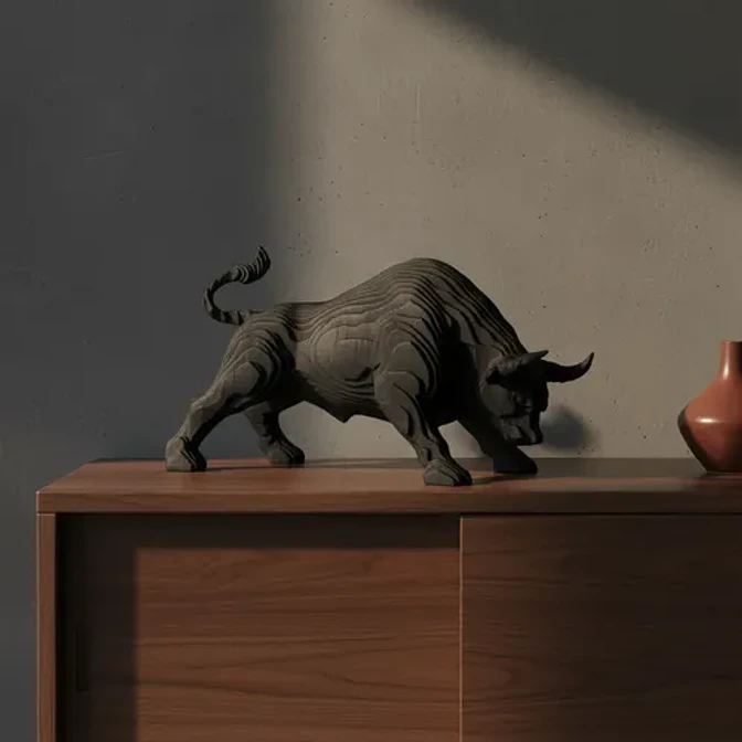Figura Decorativa Toro Negro 2