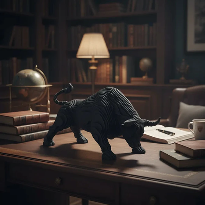 Figura Decorativa Toro Negro 3