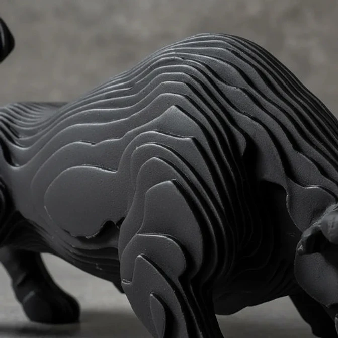 Figura Decorativa Toro Negro 4