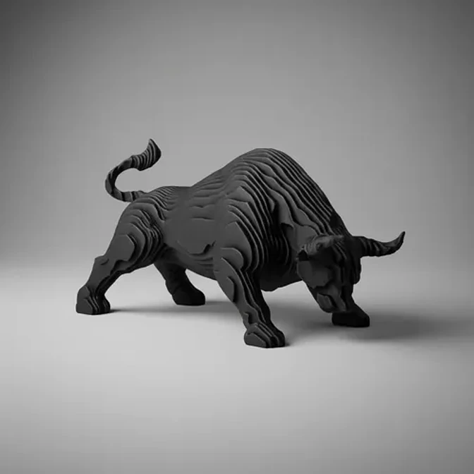 Figura Decorativa Toro Negro 5