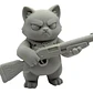 Escultura Decorativa- Gato Escopeta - Miniatura 1
