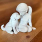 Escultura Decorativa- Lazo De Niña Y Perro - Miniatura 2