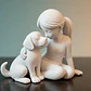 Escultura Decorativa- Lazo De Niña Y Perro - Miniatura 3