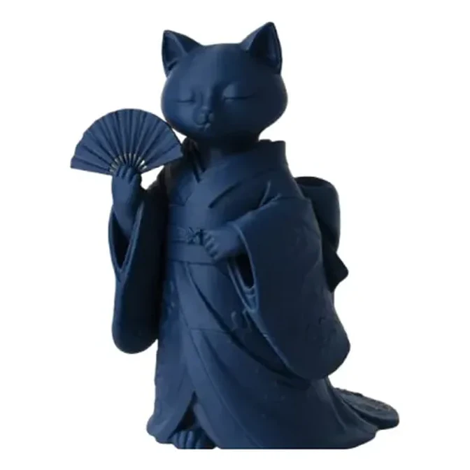 Escultura Decorativa- Gato Con Kimono 1
