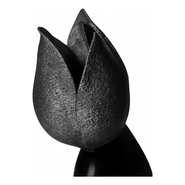Figura Decorativa Tulipan Negro Elegante