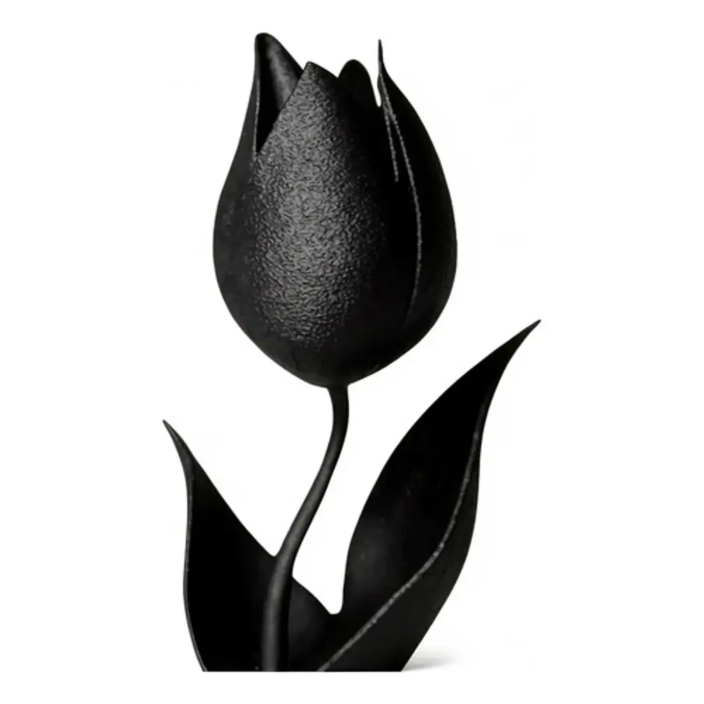 Figura Decorativa Tulipan Negro Elegante 2