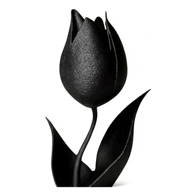 Figura Decorativa Tulipan Negro Elegante 2
