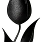 Figura Decorativa Tulipan Negro Elegante - Miniatura 2