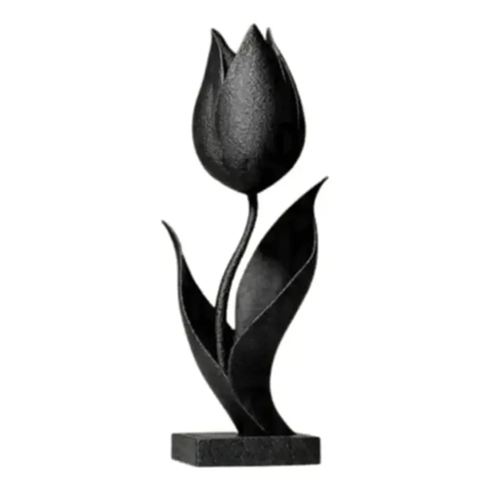 Figura Decorativa Tulipan Negro Elegante 3