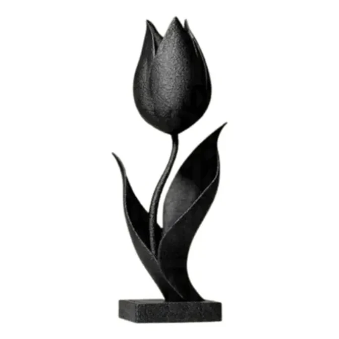 Figura Decorativa Tulipan Negro Elegante 3