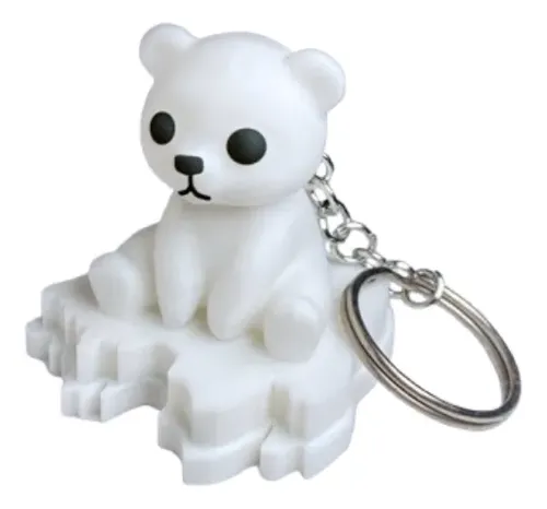Llavero De Oso Polar Rudo