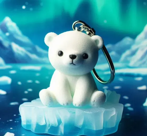 Llavero De Oso Polar Rudo - Foto 3