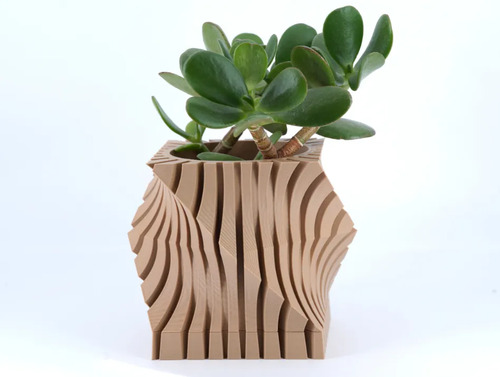 Figura Decorativa Maceta Ruga Moderna