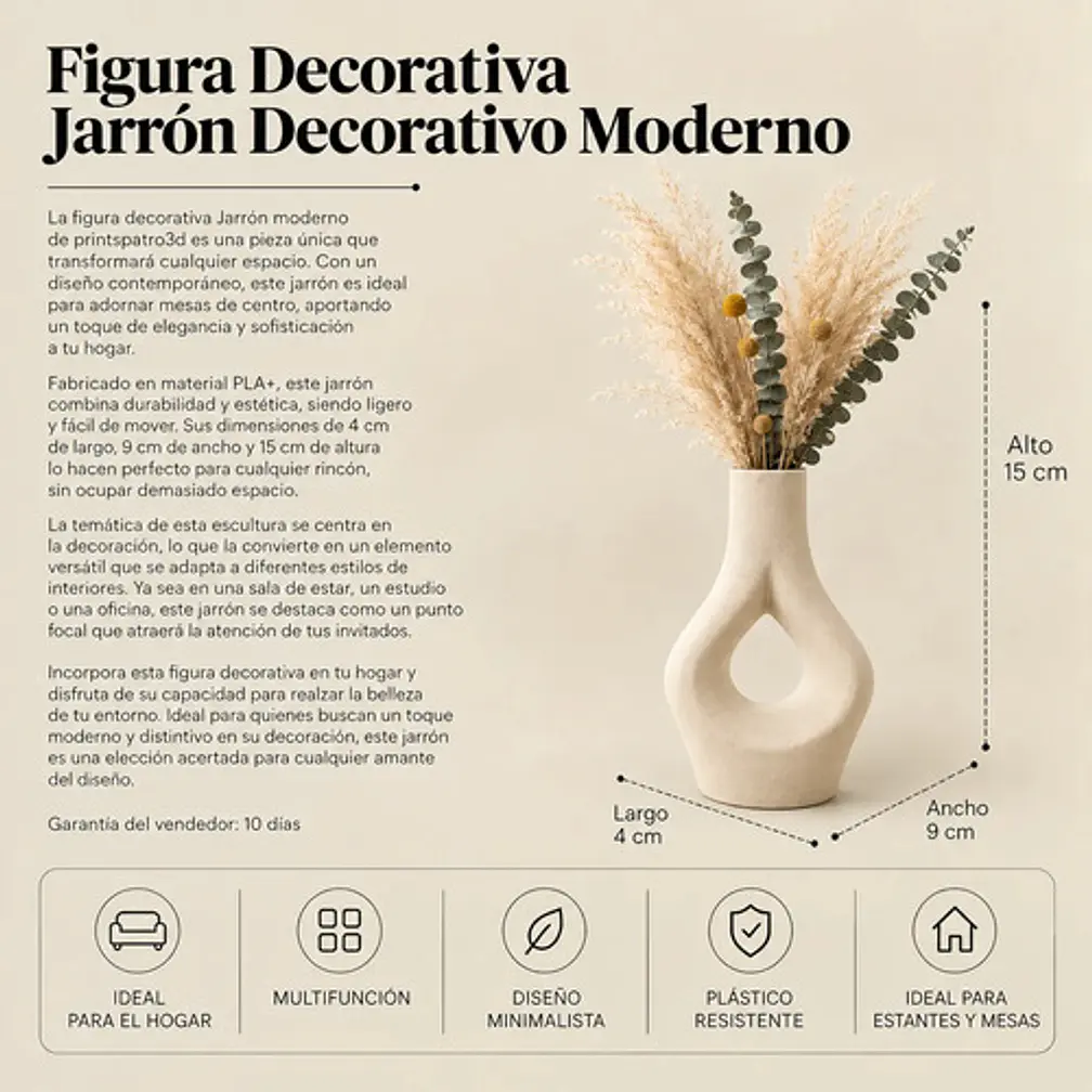 Figura Decorativa Jarrón Decorativo Moderno 4