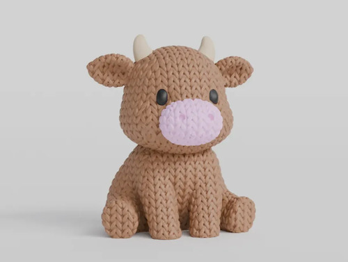 Mini Figura - Vaca Estilo Tejido - Foto 2