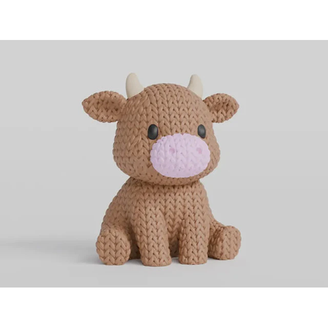 Mini Figura - Vaca Estilo Tejido