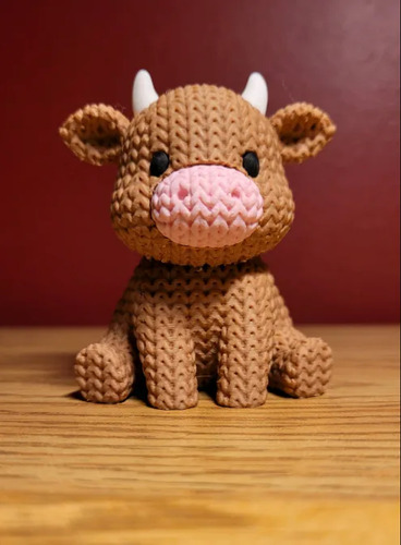 Mini Figura - Vaca Estilo Tejido - Foto 3