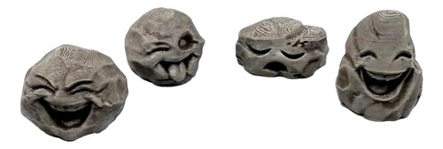 Figuras Decorativas Piedras Felices (pack 4 Un)