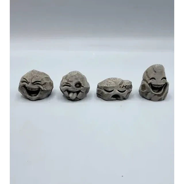 Figuras Decorativas Piedras Felices (pack 4 Un)