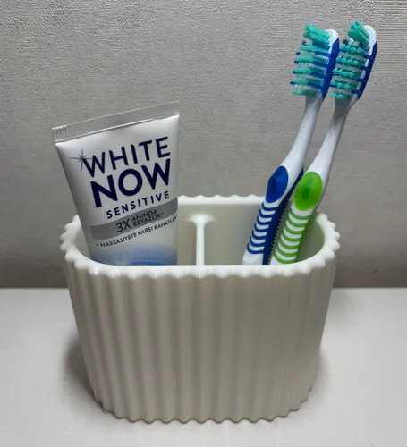 Figura Decorativa Organizador De Baño Portacepillos - Foto 4