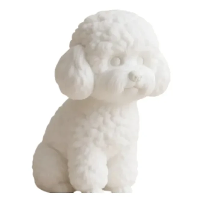 Figura Decorativa Creativa Perrito Blanco 3