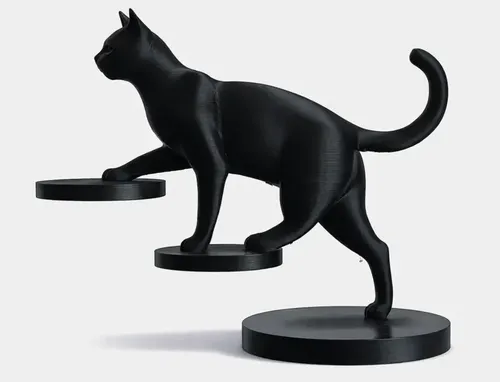 Estatua De Gato Equilibrado - Foto 2