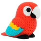 Figura Loro Guacamayo Escarlata Tejido - Miniatura 1