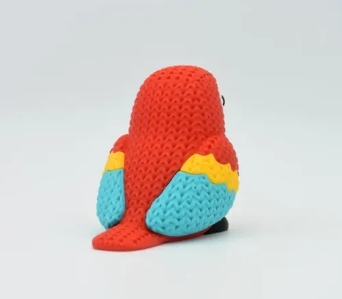 Figura Loro Guacamayo Escarlata Tejido - Foto 3
