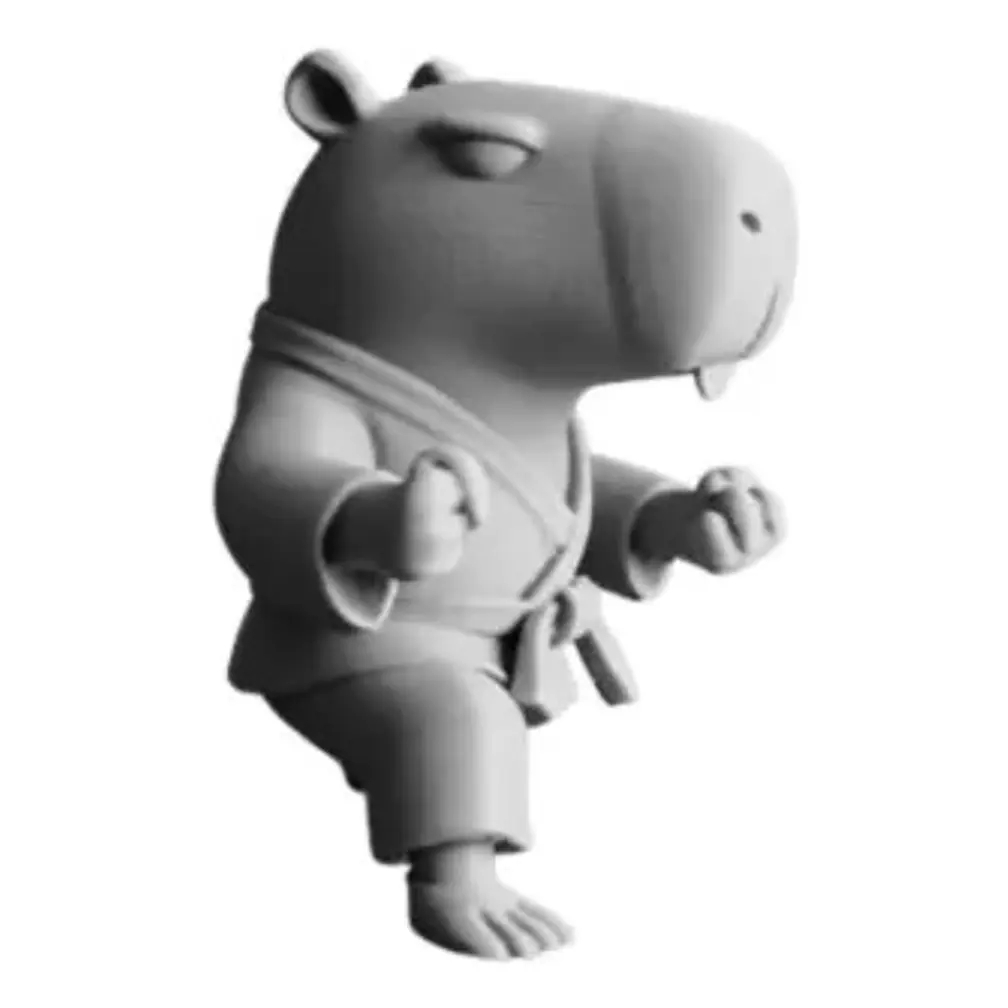 Figura Decorativa Capibara Karate Blanco 1