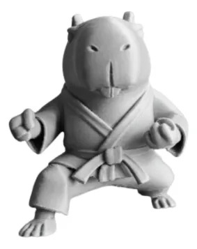 Figura Decorativa Capibara Karate Blanco - Foto 2