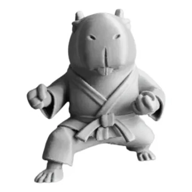 Figura Decorativa Capibara Karate Blanco 2