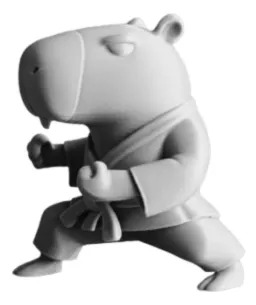 Figura Decorativa Capibara Karate Blanco - Foto 3
