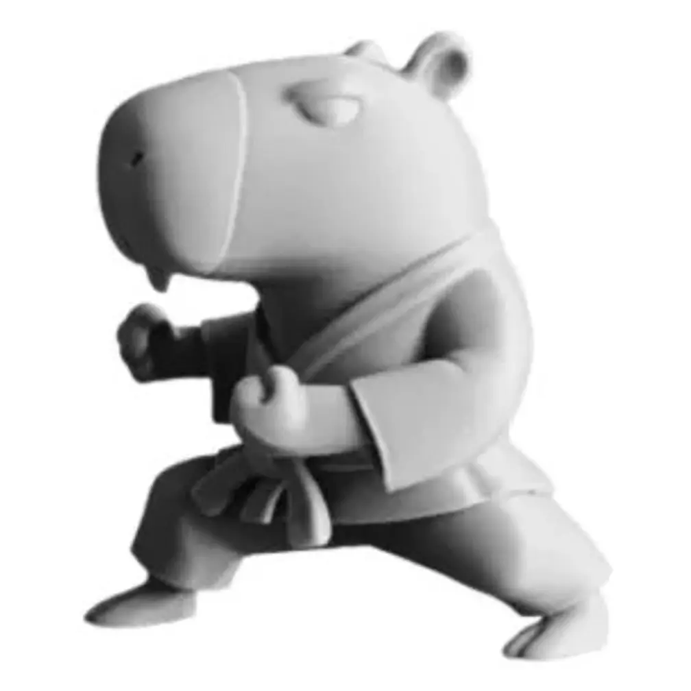 Figura Decorativa Capibara Karate Blanco 3