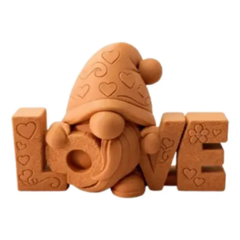 Figura Decorativa Gnomo Corazón Love 3