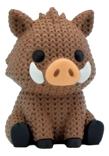 Figura Jabalí Estilo Tejido