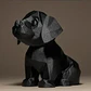 Figura Decorativa Lindo Perrito Negro - Miniatura 2