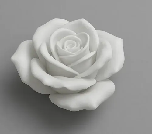 Figura De Rosa Blanca