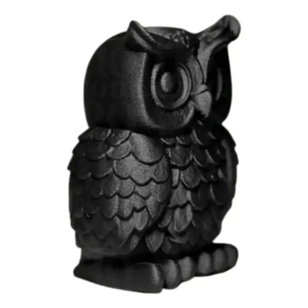Figura Decorativa Buho Negro Elegante 1