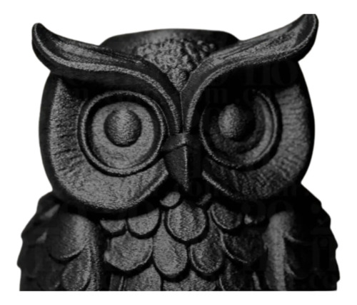 Figura Decorativa Buho Negro Elegante - Foto 2
