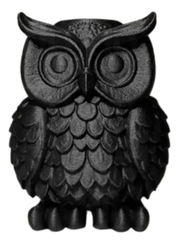 Figura Decorativa Buho Negro Elegante - Foto 3