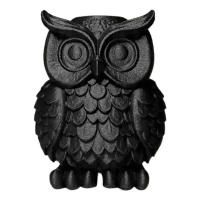 Figura Decorativa Buho Negro Elegante 3